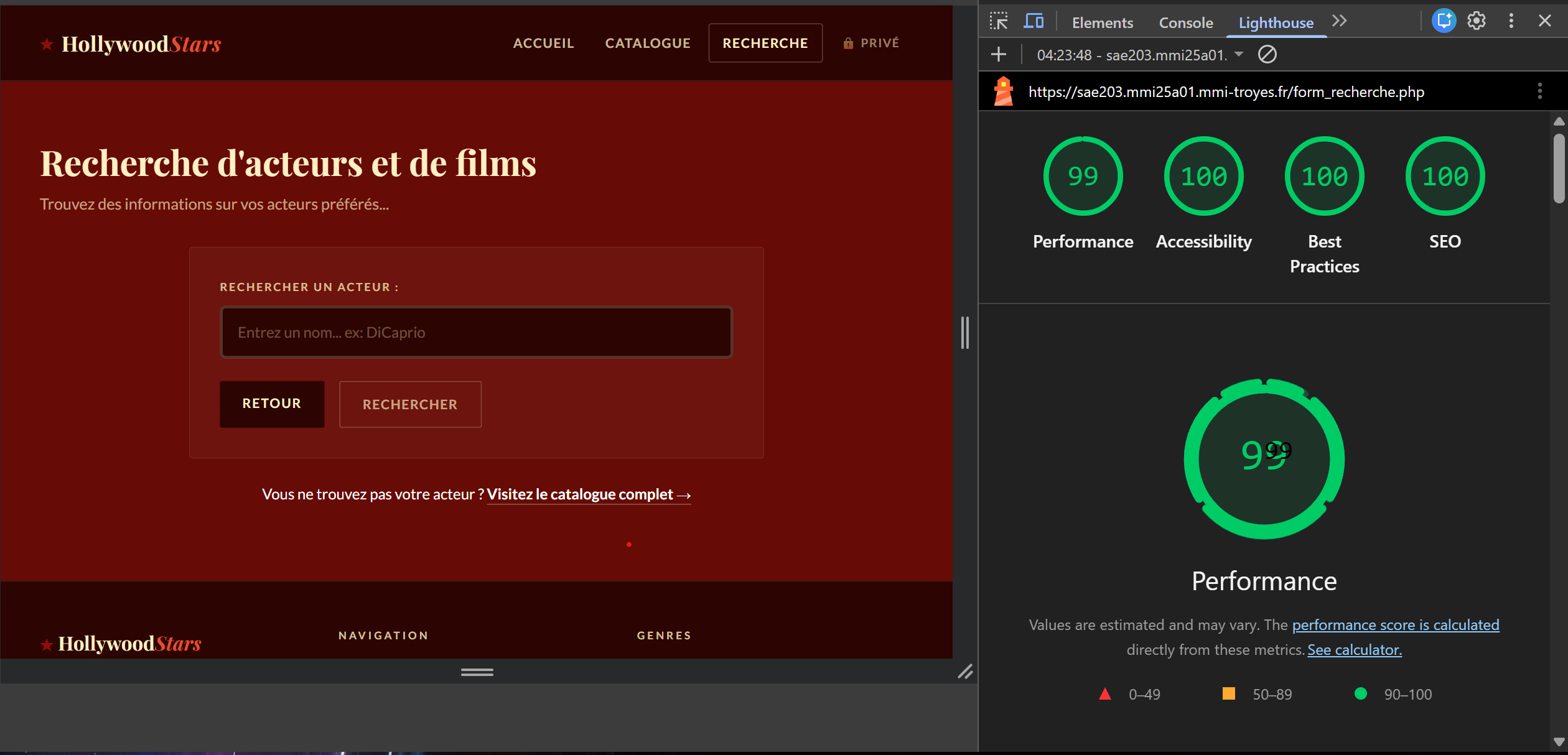 Lighthouse form_recherche.php mobile